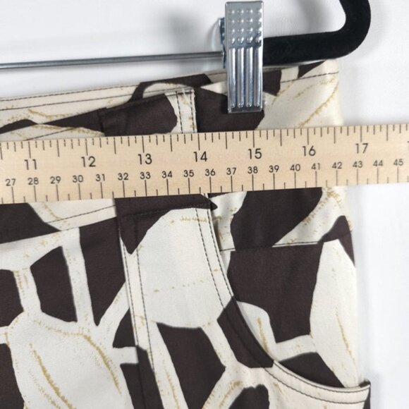 NWT DIANE von FURSTENBERG SILK Blend Capri Floral Giraffe Print Pants Size 10 - Picture 6 of 13